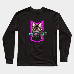 Cyberpunk Kitty Long Sleeve T-Shirt